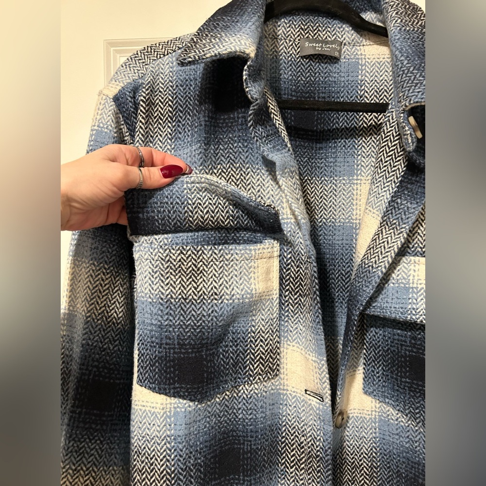 NWOT Sweet Lovely by Jen Outdoor Nights Coat Blue - Picture 7 of 12